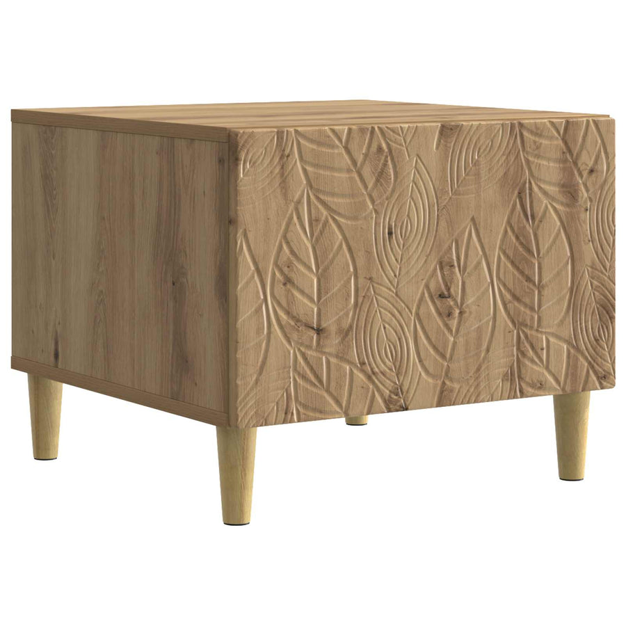 Salontafel Artisanaal eiken 50 x 49 x 40 cm Bewerkt hout