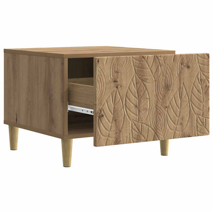 Salontafel Artisanaal eiken 50 x 49 x 40 cm Bewerkt hout