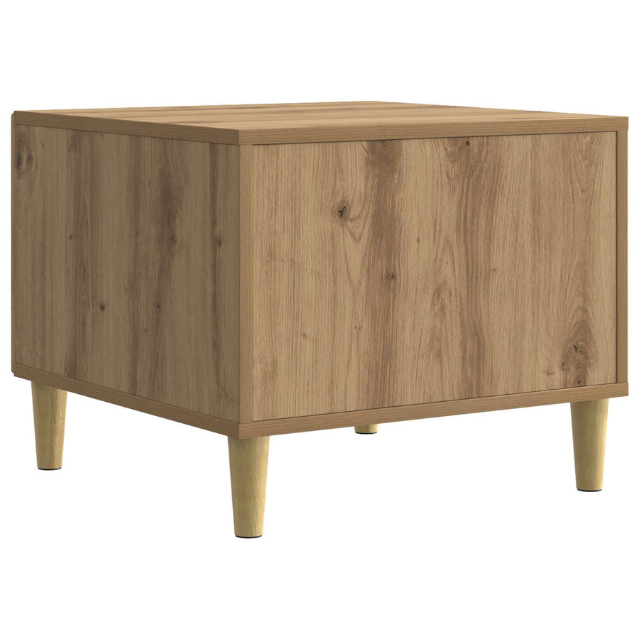 Salontafel Artisanaal eiken 50 x 49 x 40 cm Bewerkt hout