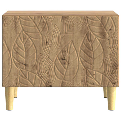Salontafel Artisanaal eiken 50 x 49 x 40 cm Bewerkt hout