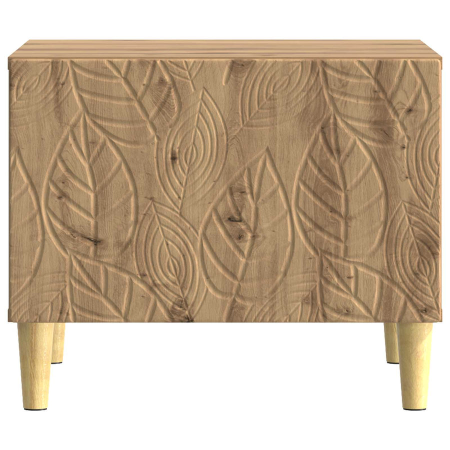 Salontafel Artisanaal eiken 50 x 49 x 40 cm Bewerkt hout