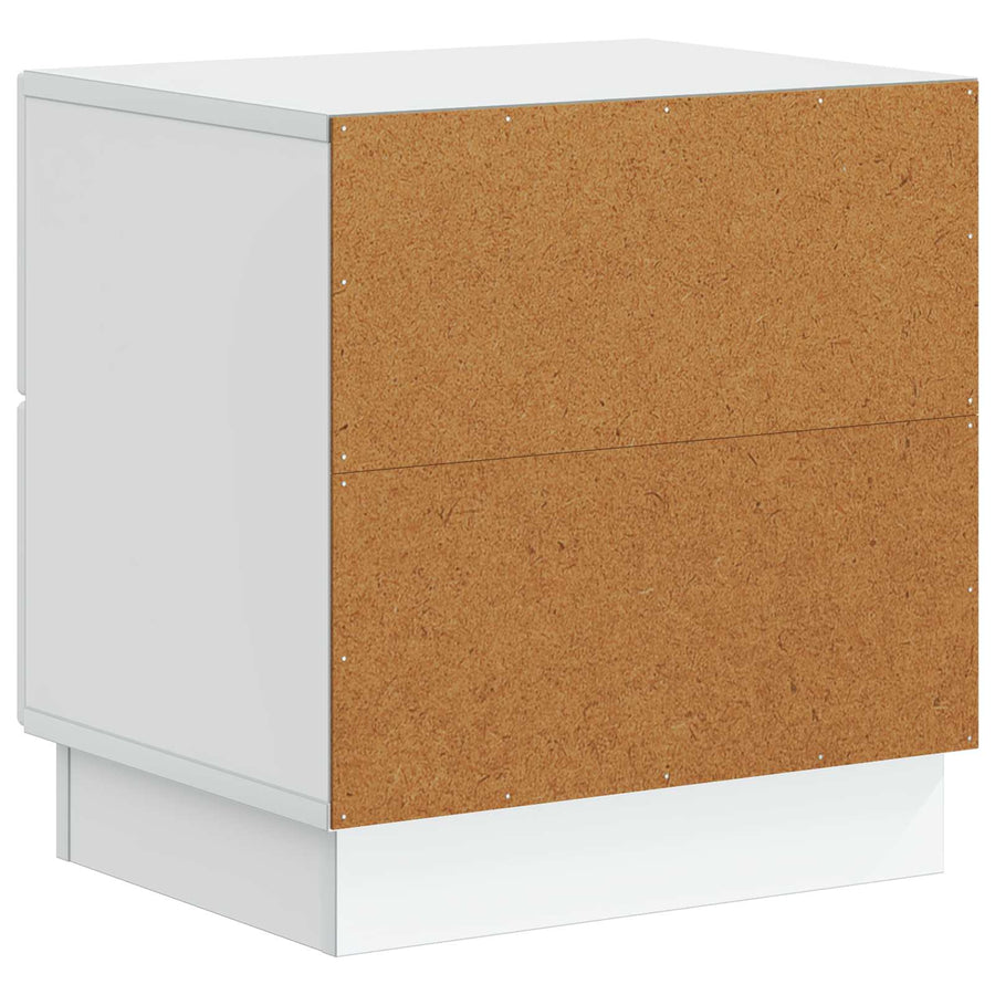 Nachtkastje met lade Wit 43 x 34,5 x 44,5 cm Bewerkt hout