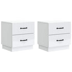 Nachtkastje 2 stuks wit 43x34,5x44,5 cm