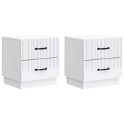 Nachtkastje 2 stuks wit 43x34,5x44,5 cm