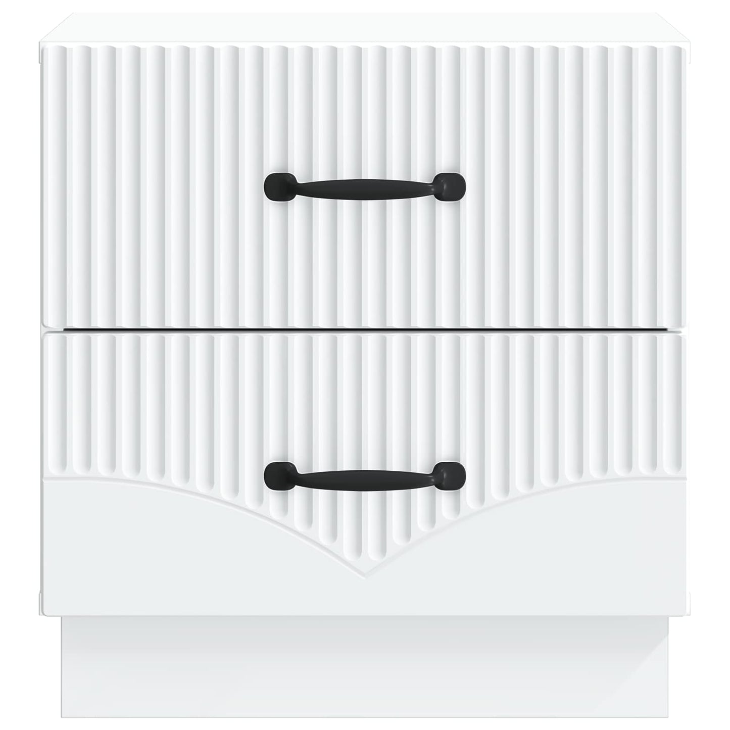 Nachtkastje met lade 2 pcs Wit 43 x 34,5 x 44,5 cm Bewerkt hout
