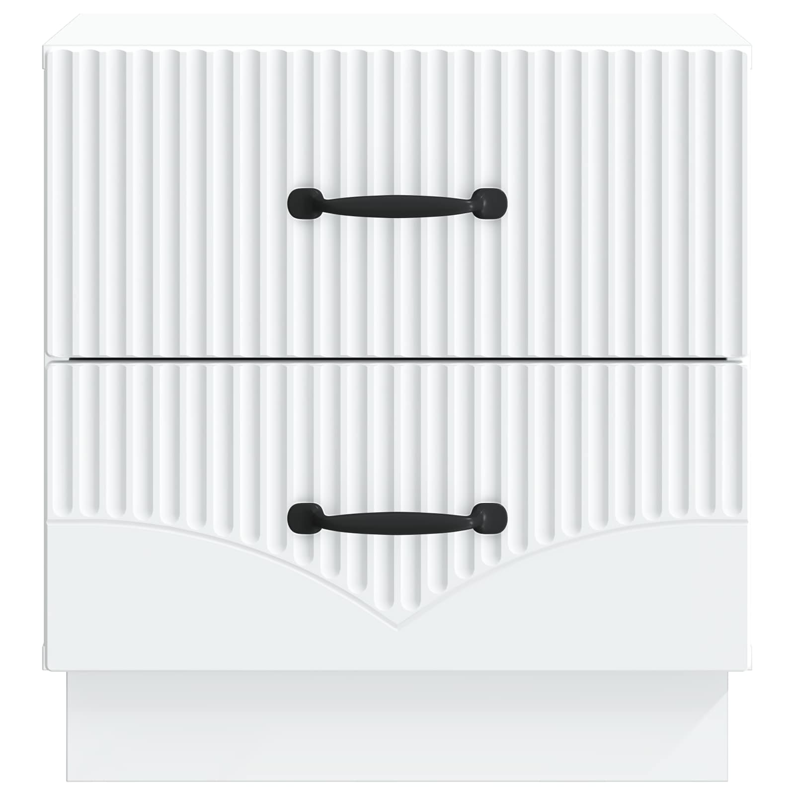 Nachtkastje met lade 2 pcs Wit 43 x 34,5 x 44,5 cm Bewerkt hout