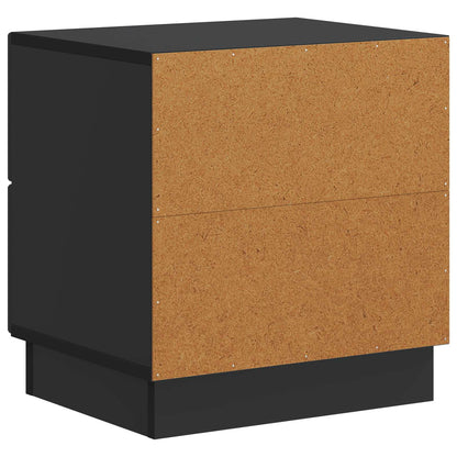 Nachtkastje met lade Zwart 43 x 34,5 x 44,5 cm Bewerkt hout