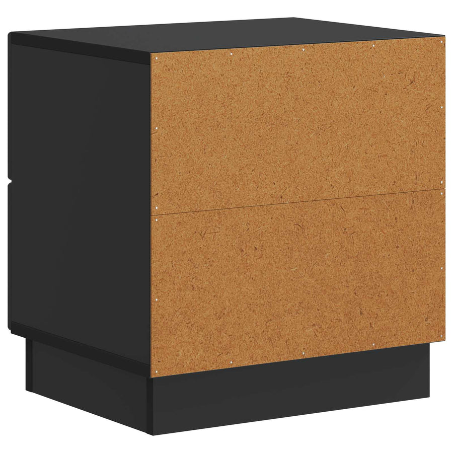 Nachtkastje met lade Zwart 43 x 34,5 x 44,5 cm Bewerkt hout