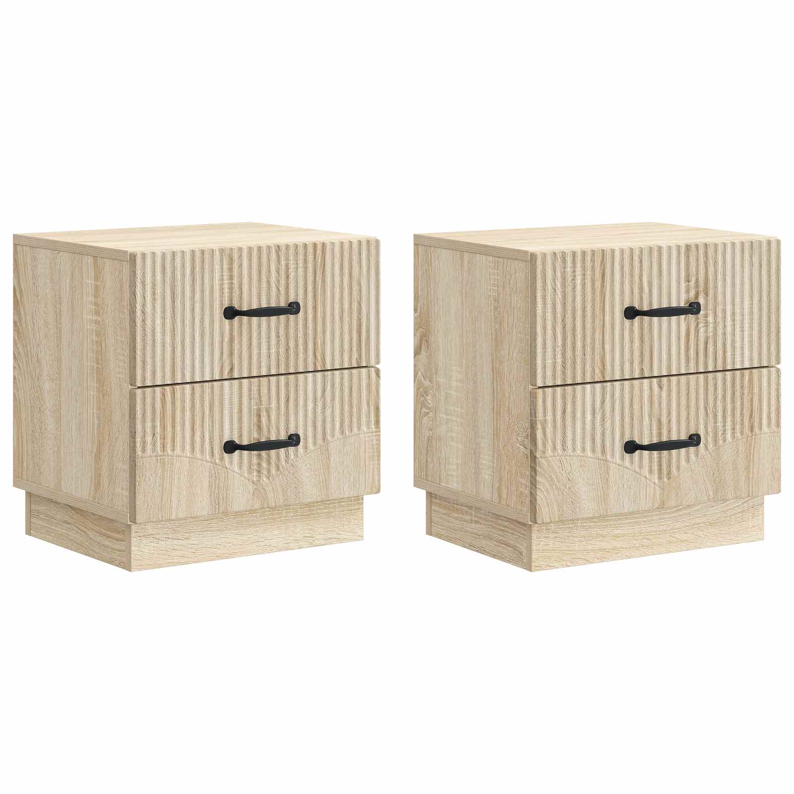 Nachtkastje 2 pcs Sonoma Eiken 43 x 34,5 x 44,5 cm Bewerkt hout