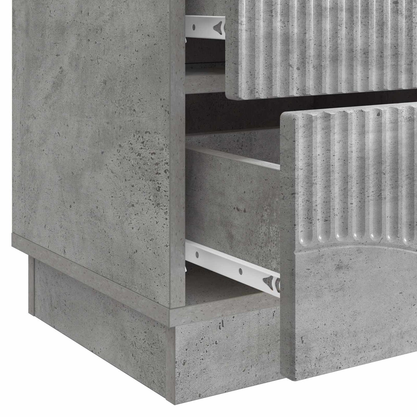 Nachtkastje Betongrijs 43 x 34,5 x 44,5 cm Bewerkt hout