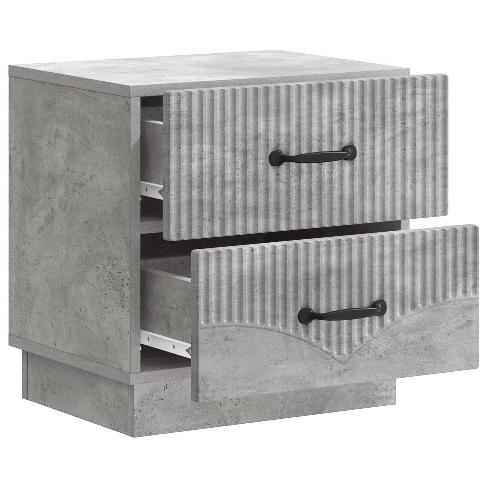 Nachtkastje Betongrijs 43 x 34,5 x 44,5 cm Bewerkt hout