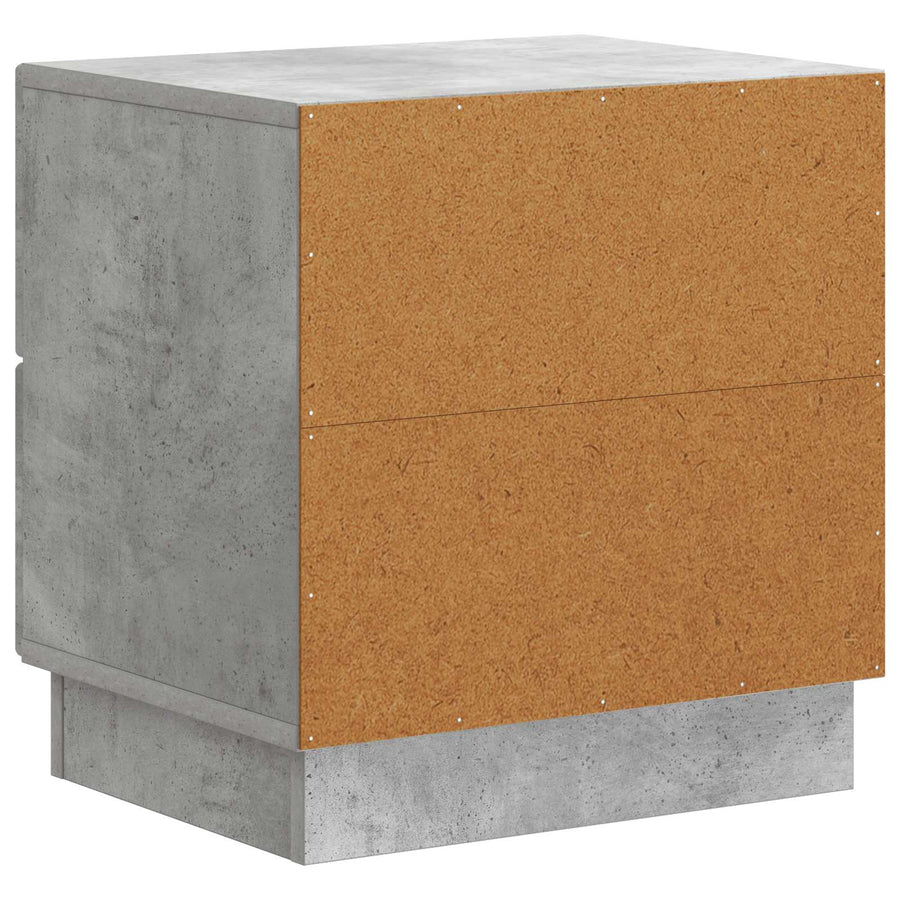 Nachtkastje Betongrijs 43 x 34,5 x 44,5 cm Bewerkt hout