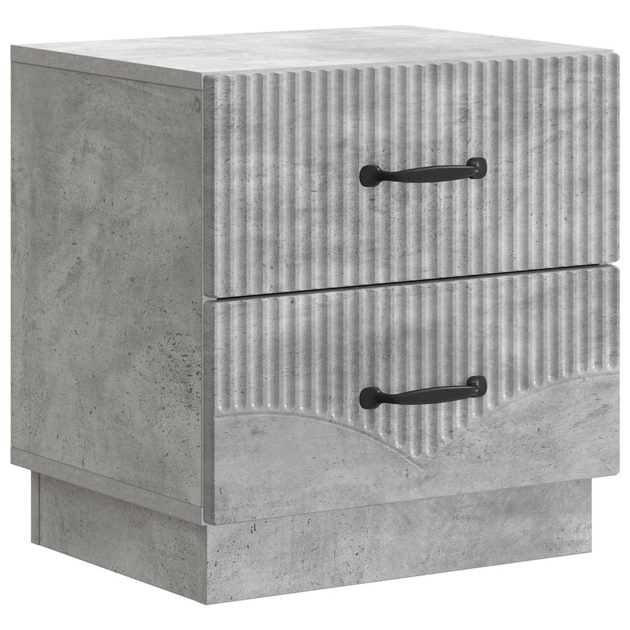 Nachtkastje 2 pcs Betongrijs 43 x 34,5 x 44,5 cm Bewerkt hout