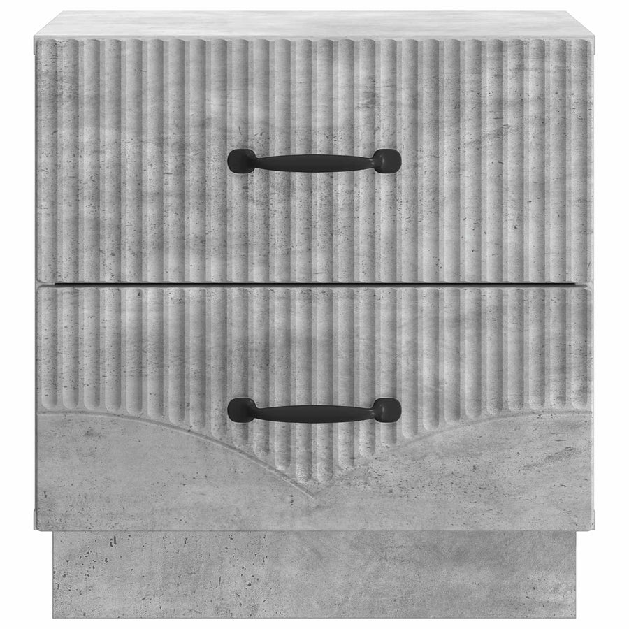 Nachtkastje 2 pcs Betongrijs 43 x 34,5 x 44,5 cm Bewerkt hout