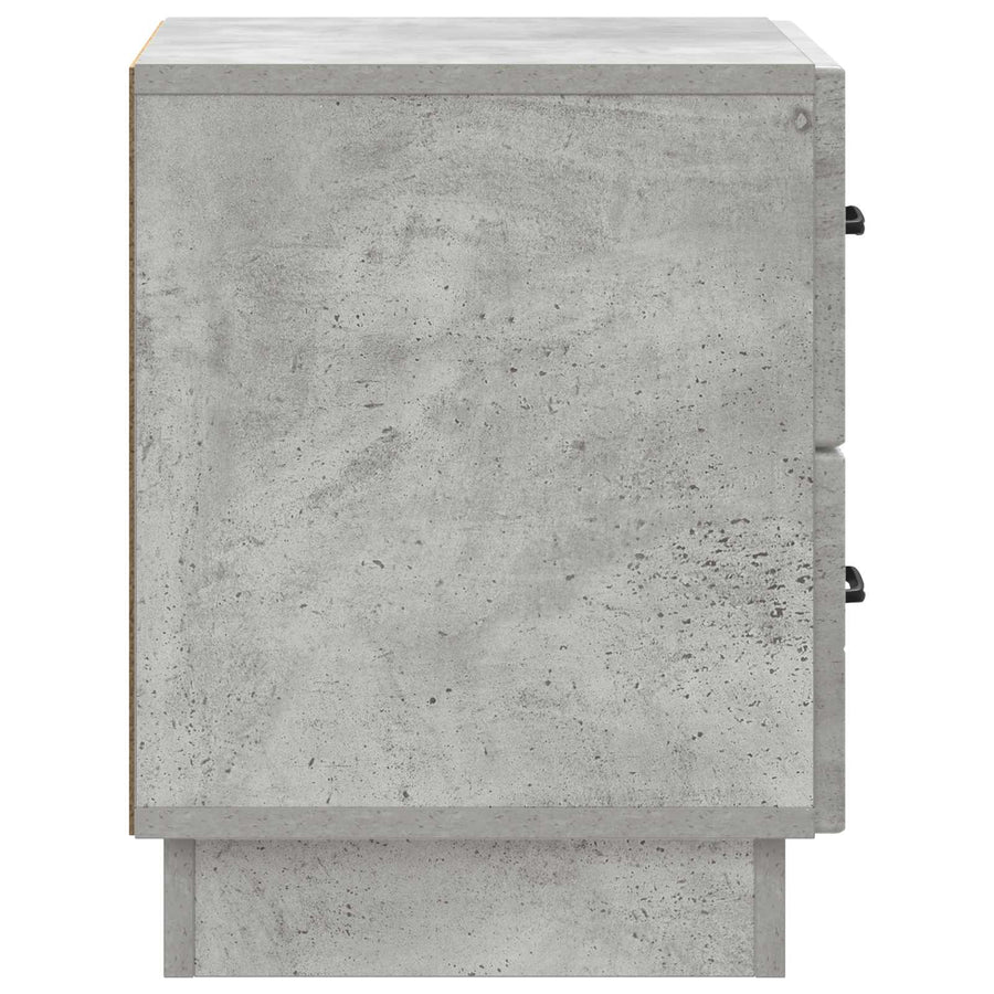 Nachtkastje 2 pcs Betongrijs 43 x 34,5 x 44,5 cm Bewerkt hout