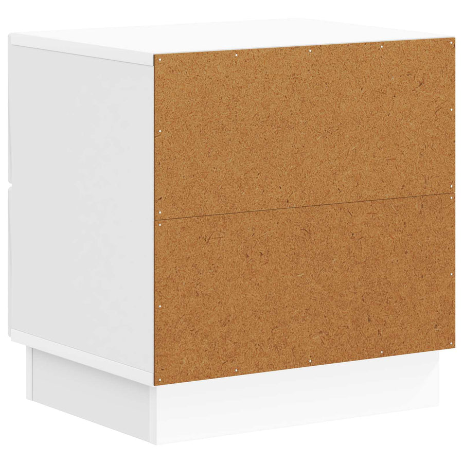 Nachtkastje Hoogglans Wit 43 x 34,5 x 44,5 cm Bewerkt hout