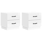 Nachtkastje 2 stuks hoogglans wit 43x34,5x44,5 cm