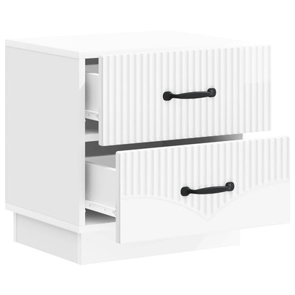 Nachtkastje met lade 2 pcs Hoogglans Wit 43 x 34,5 x 44,5 cm