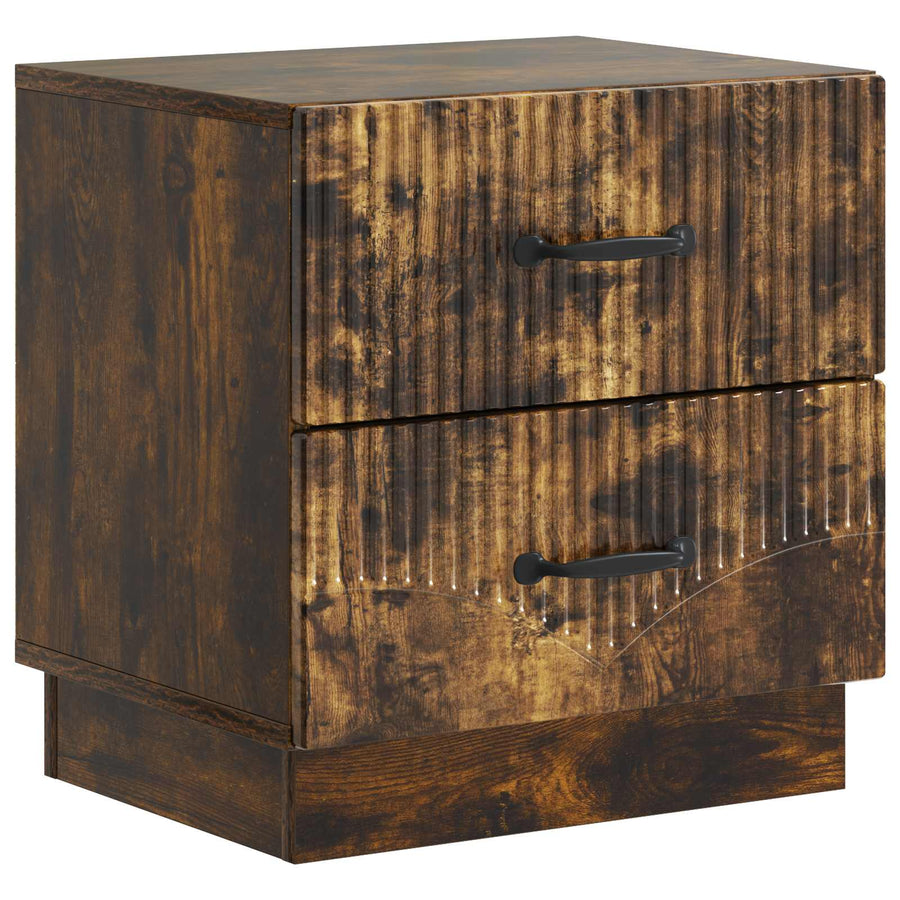 Nachtkastje Gerookt eiken 43 x 34,5 x 44,5 cm Bewerkt hout