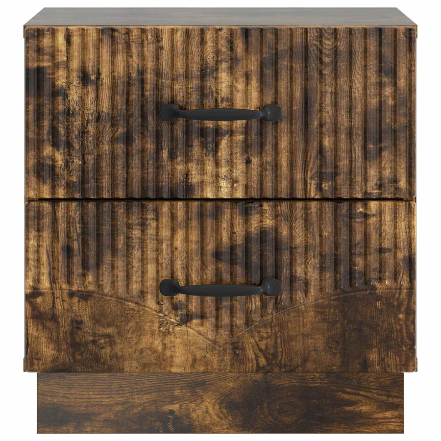 Nachtkastje Gerookt eiken 43 x 34,5 x 44,5 cm Bewerkt hout
