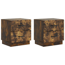 Nachtkastje met lade 2 pcs Gerookt eiken 43 x 34,5 x 44,5 cm