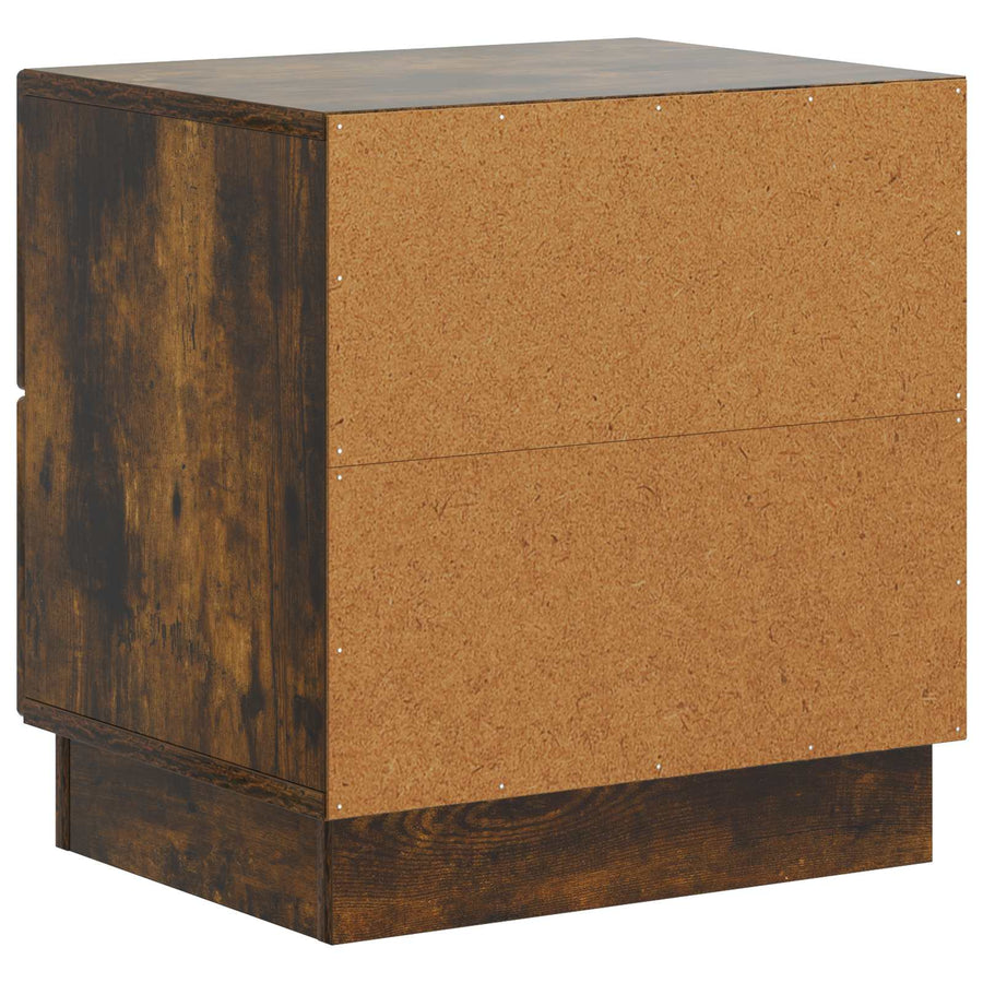Nachtkastje met lade 2 pcs Gerookt eiken 43 x 34,5 x 44,5 cm