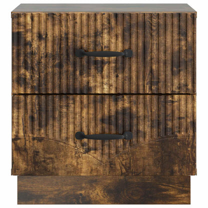 Nachtkastje met lade 2 pcs Gerookt eiken 43 x 34,5 x 44,5 cm