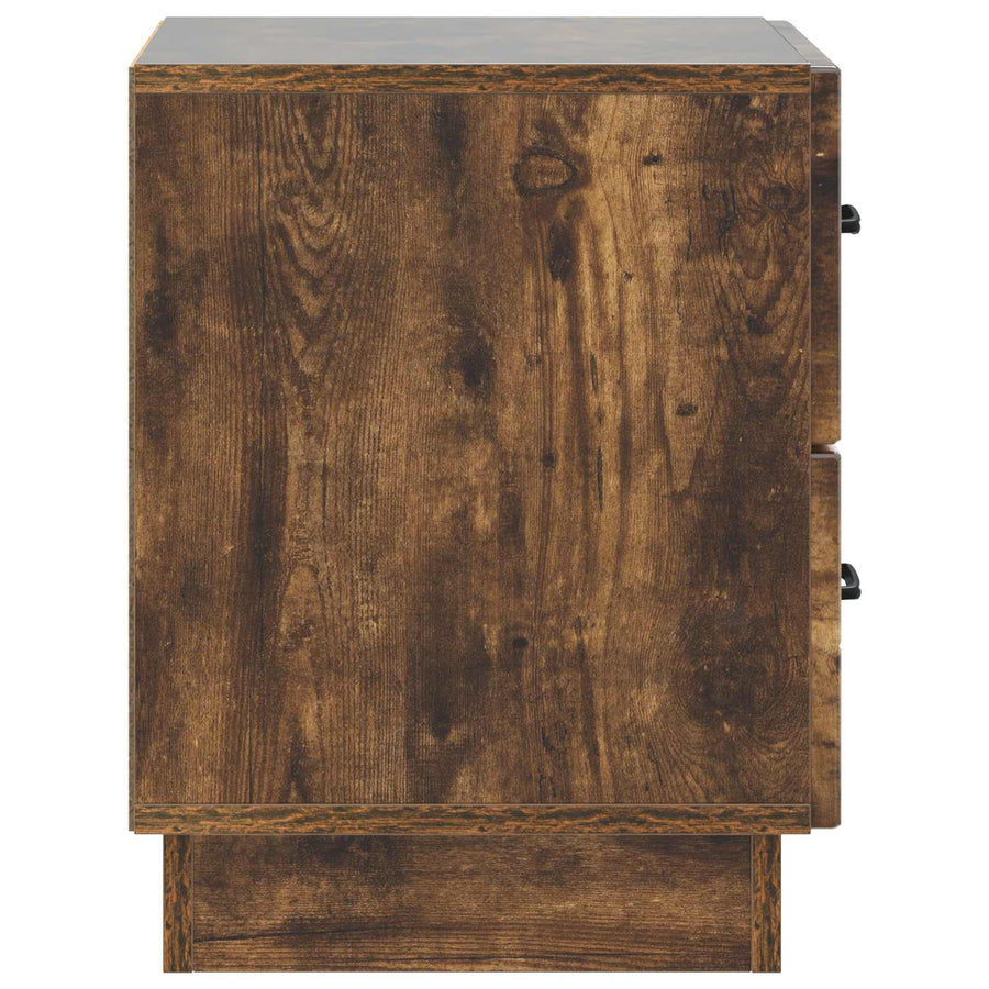 Nachtkastje met lade 2 pcs Gerookt eiken 43 x 34,5 x 44,5 cm