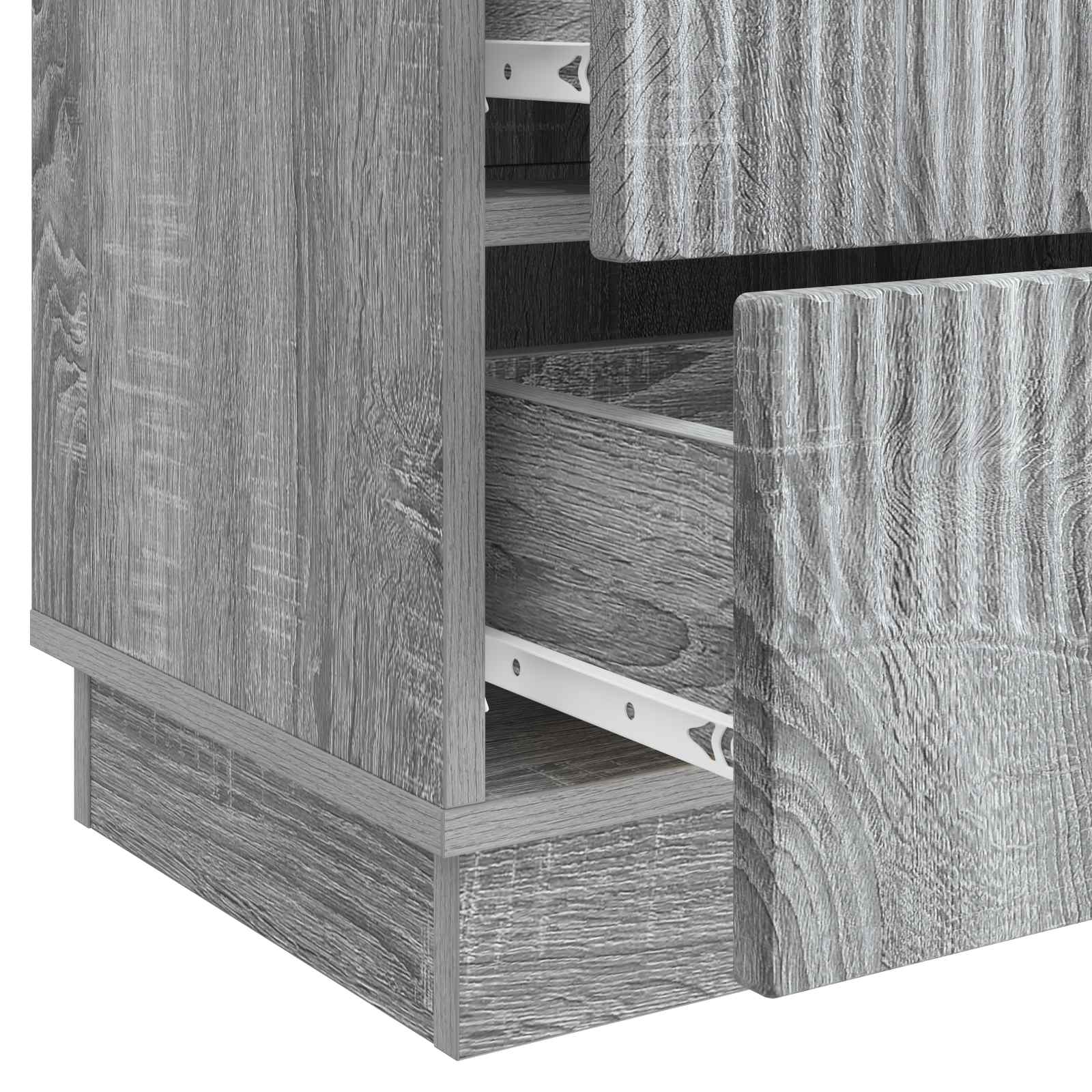 Nachtkastje Grijs sonoma 43 x 34,5 x 44,5 cm Bewerkt hout