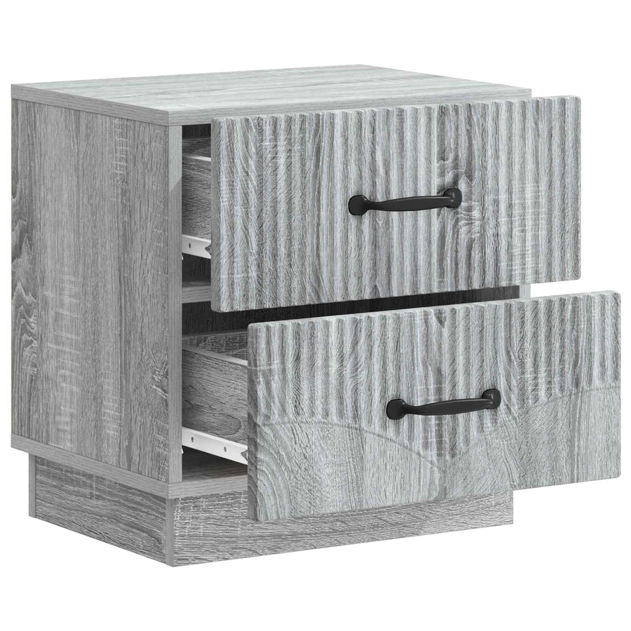 Nachtkastje Grijs sonoma 43 x 34,5 x 44,5 cm Bewerkt hout