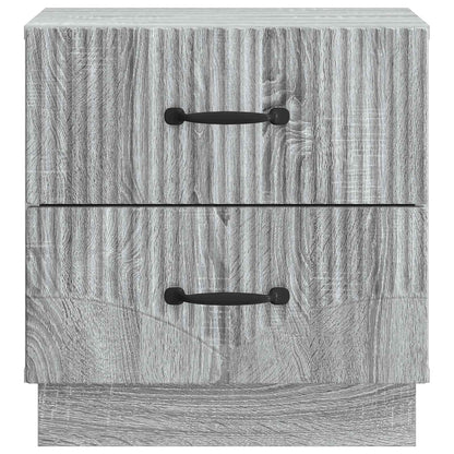 Nachtkastje Grijs sonoma 43 x 34,5 x 44,5 cm Bewerkt hout