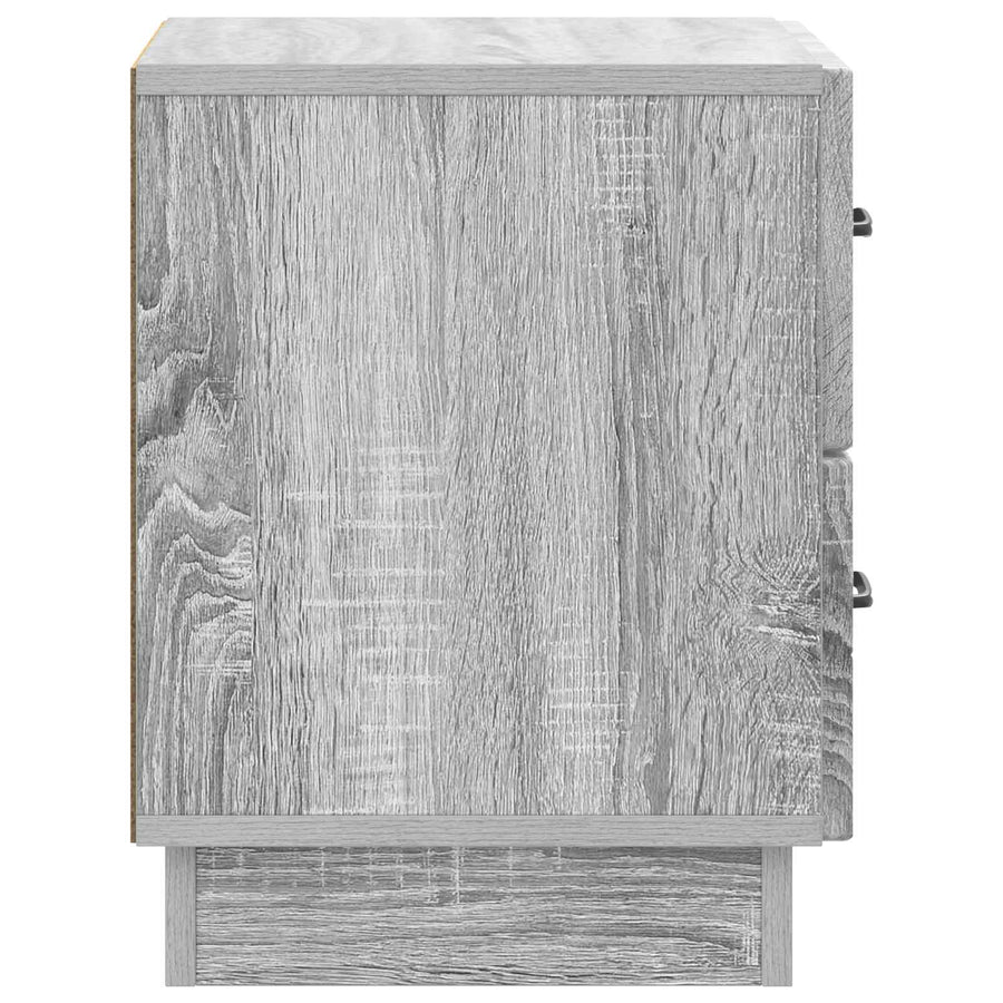 Nachtkastje Grijs sonoma 43 x 34,5 x 44,5 cm Bewerkt hout