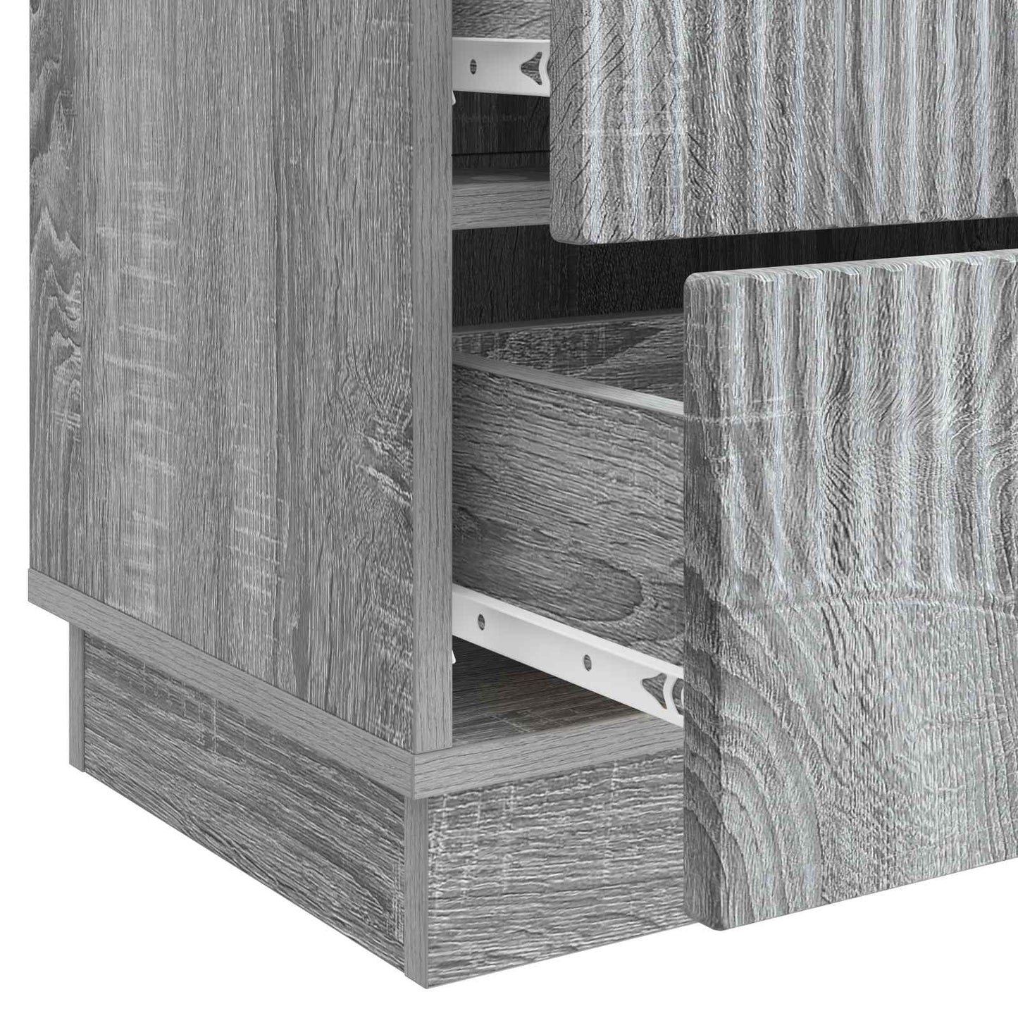 Nachtkastje 2 pcs Grijs sonoma 43 x 34,5 x 44,5 cm Bewerkt hout