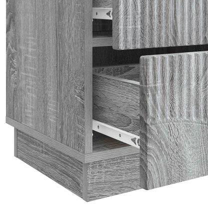 Nachtkastje 2 pcs Grijs sonoma 43 x 34,5 x 44,5 cm Bewerkt hout