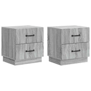 Nachtkastje 2 stuks grijs sonoma 43x34,5x44,5 cm