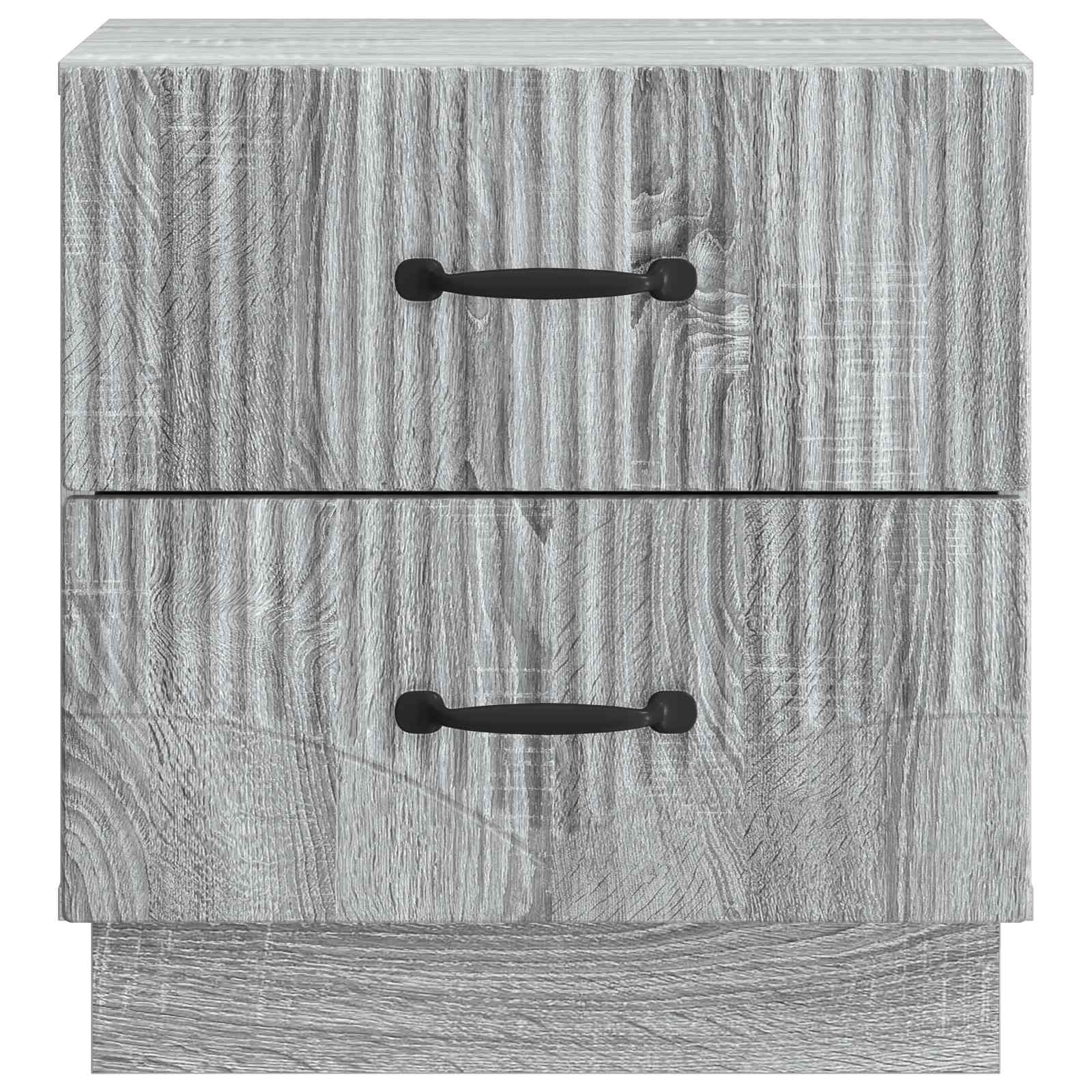 Nachtkastje 2 pcs Grijs sonoma 43 x 34,5 x 44,5 cm Bewerkt hout