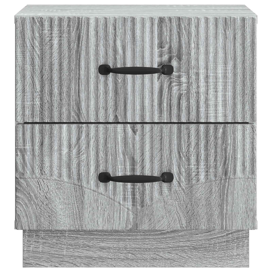 Nachtkastje 2 pcs Grijs sonoma 43 x 34,5 x 44,5 cm Bewerkt hout