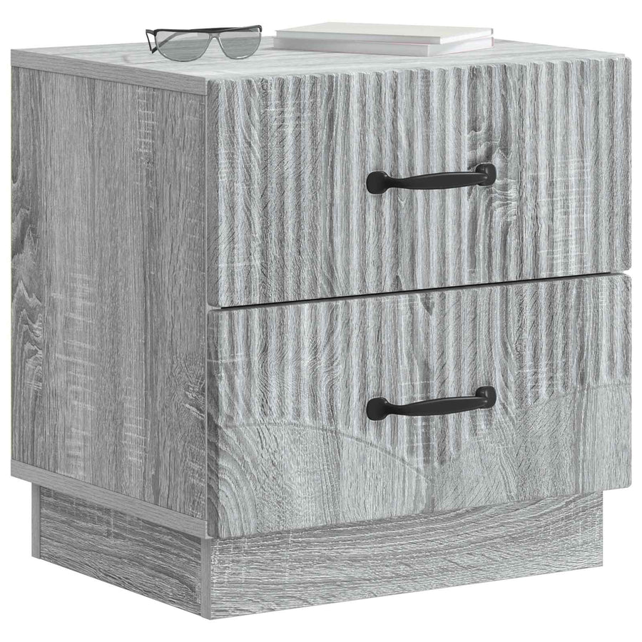 Nachtkastje 2 pcs Grijs sonoma 43 x 34,5 x 44,5 cm Bewerkt hout