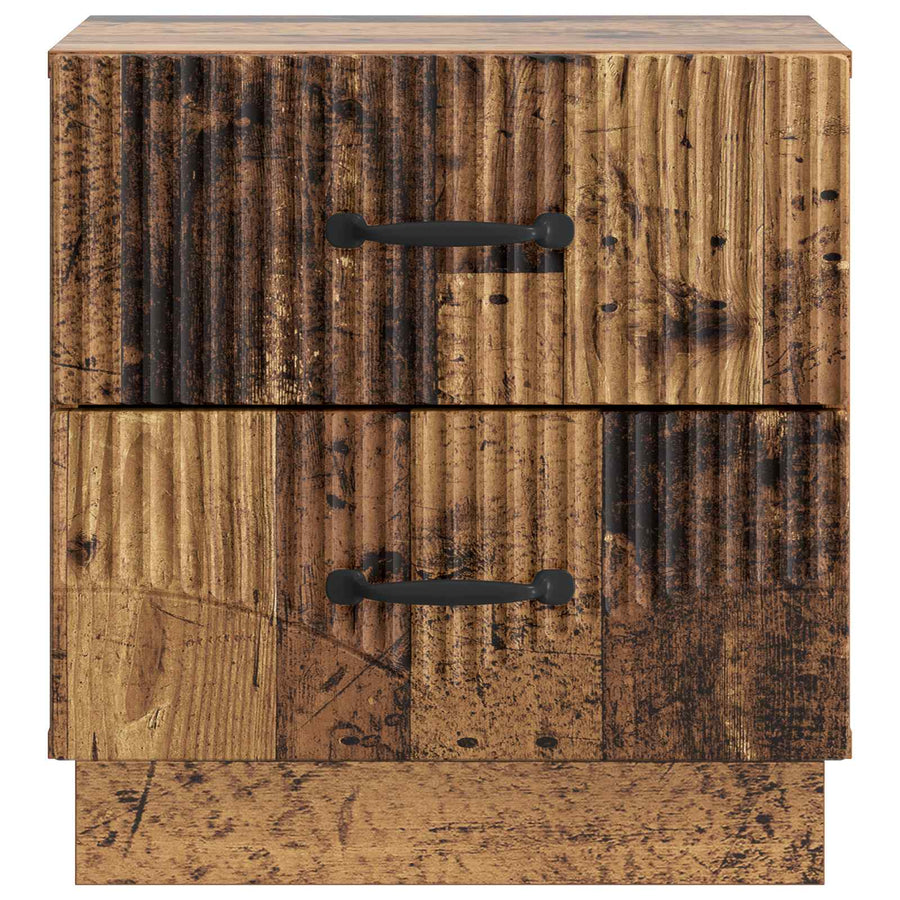 Nachtkastje met lade Oud hout 43 x 34,5 x 44,5 cm Bewerkt hout