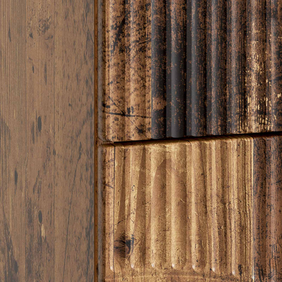 Nachtkastje 2 pcs Oud hout 43 x 34,5 x 44,5 cm Bewerkt hout