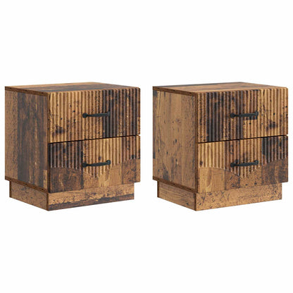Nachtkastje 2 pcs Oud hout 43 x 34,5 x 44,5 cm Bewerkt hout