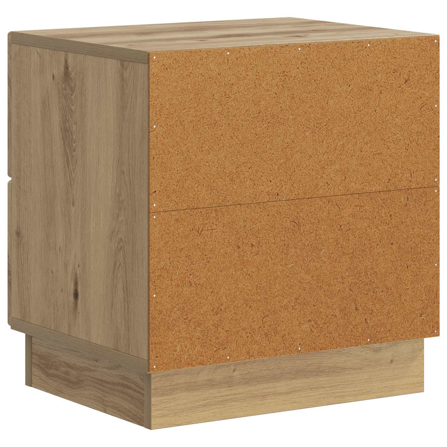 Nachtkastje Artisanaal eiken 43 x 34,5 x 44,5 cm Bewerkt hout