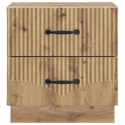Nachtkastje Artisanaal eiken 43 x 34,5 x 44,5 cm Bewerkt hout