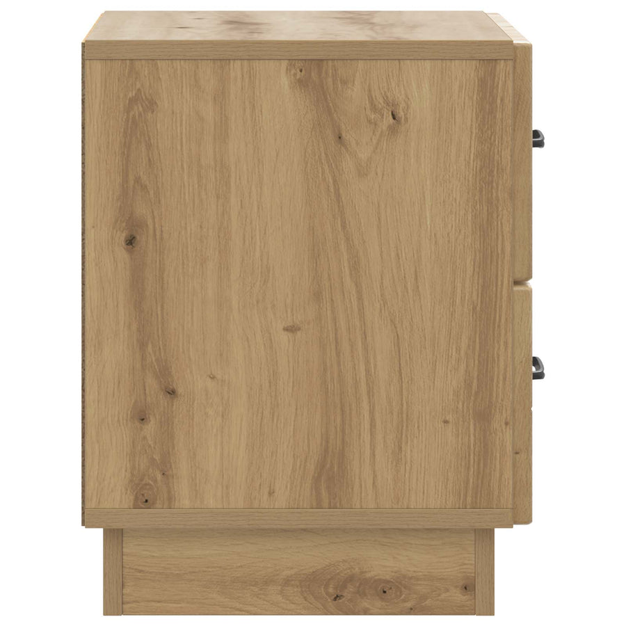 Nachtkastje Artisanaal eiken 43 x 34,5 x 44,5 cm Bewerkt hout