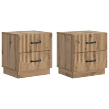 Nachtkastje met lade 2 pcs Artisanaal eiken 43 x 34,5 x 44,5 cm