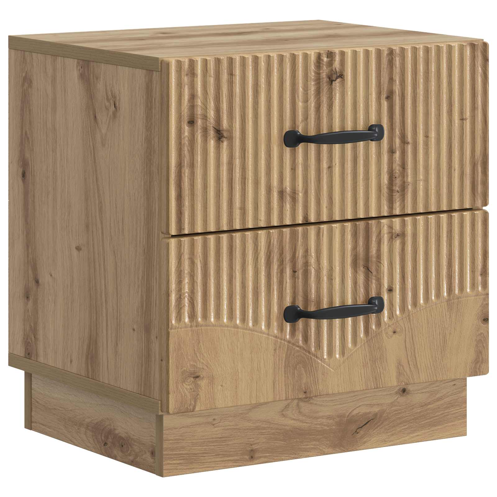 Nachtkastje met lade 2 pcs Artisanaal eiken 43 x 34,5 x 44,5 cm