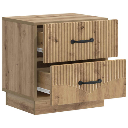 Nachtkastje met lade 2 pcs Artisanaal eiken 43 x 34,5 x 44,5 cm