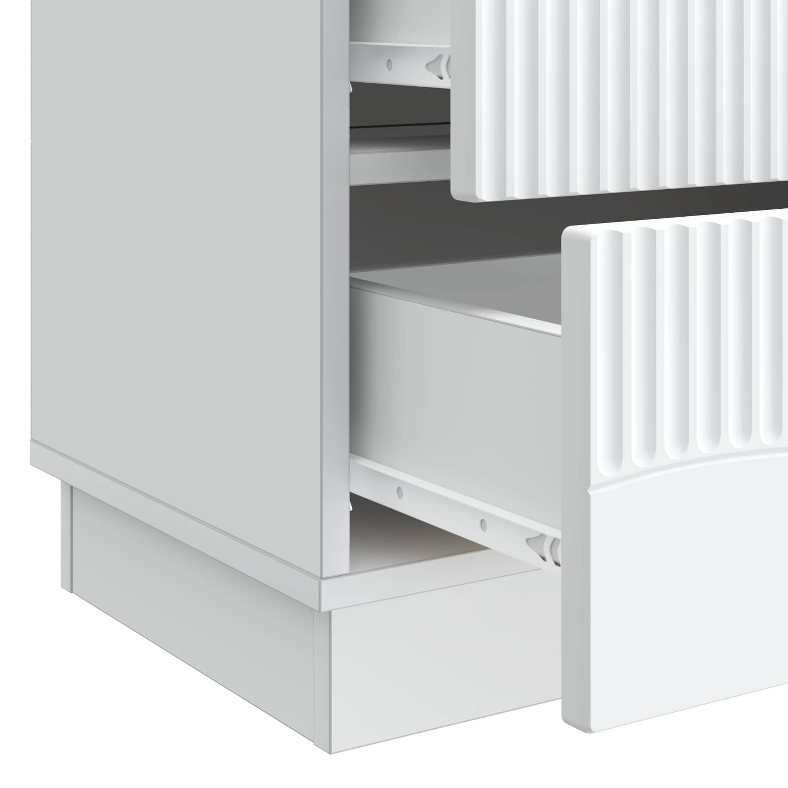 Nachtkastje met lade Wit 62 x 34,5 x 44,5 cm Bewerkt hout