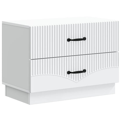 Nachtkastje met lade Wit 62 x 34,5 x 44,5 cm Bewerkt hout