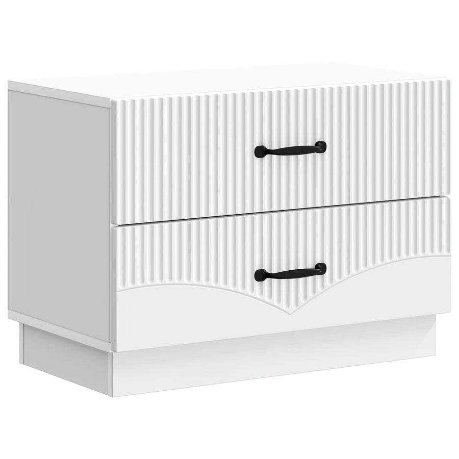Nachtkastje met lade Wit 62 x 34,5 x 44,5 cm Bewerkt hout
